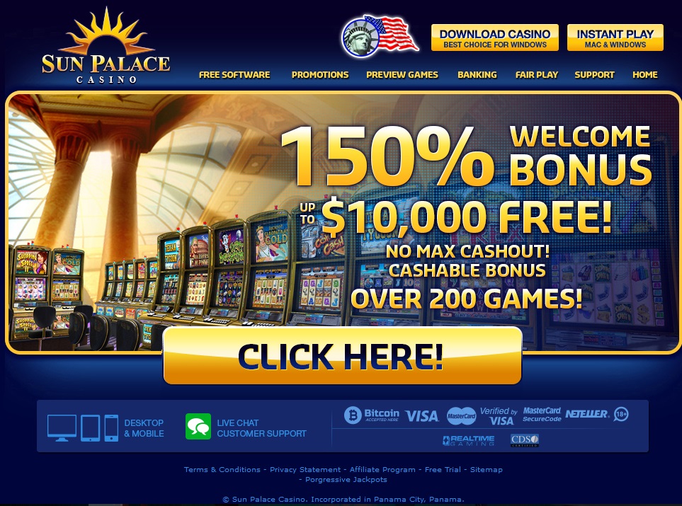 Sun Palace Casino Screenshot
